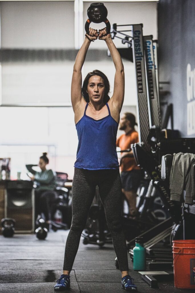 altadena crossfit kettlebell swing female member